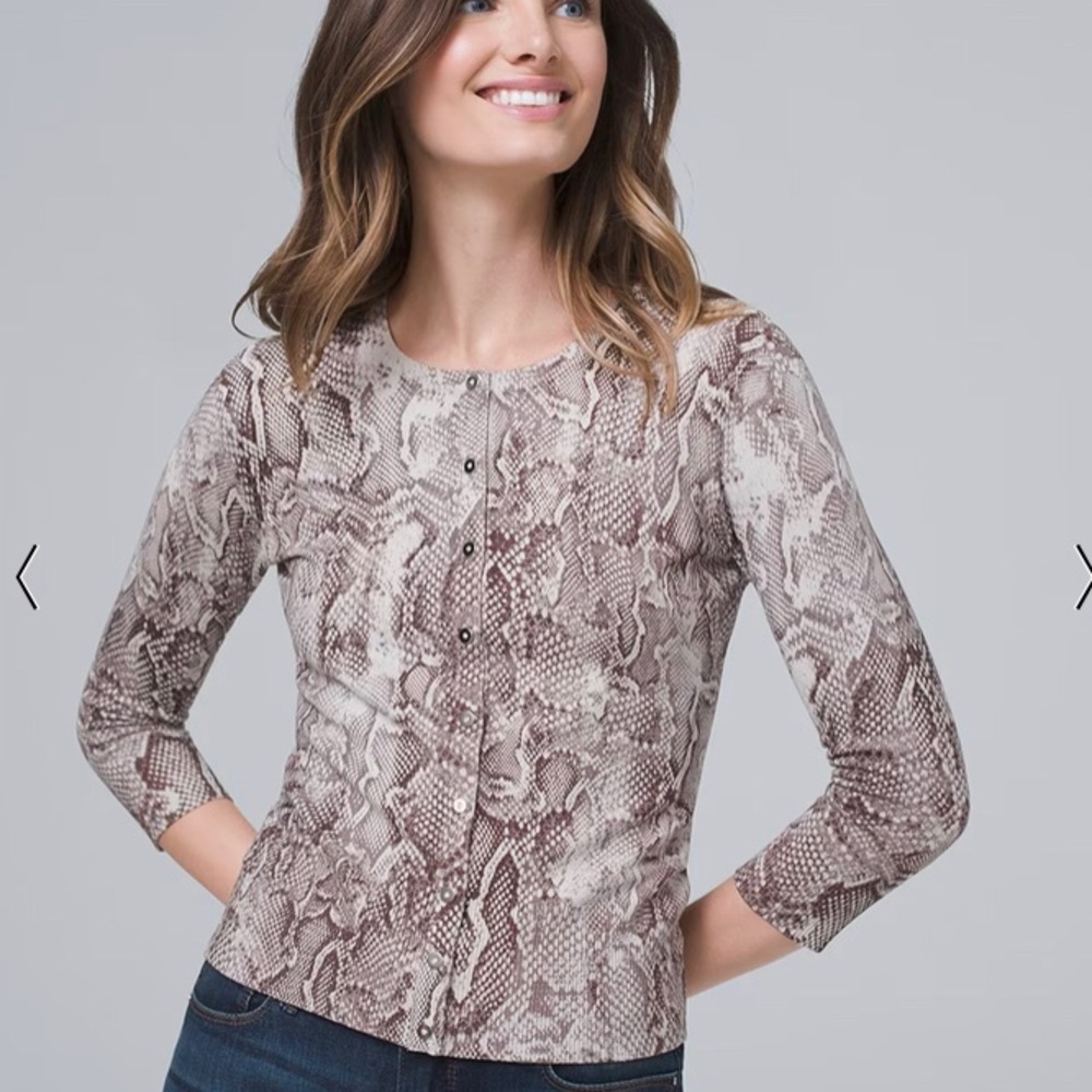 WHBM Snake Snap-Front Cardigan (XXS)